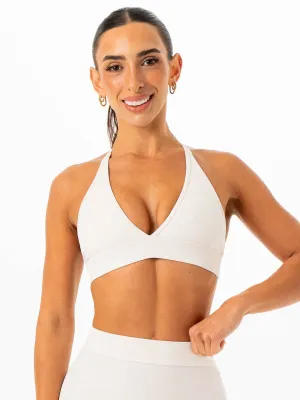 Thermoregulating Fibers Camouflage fitness wear NKD Contrast Halter Bra - Vanilla