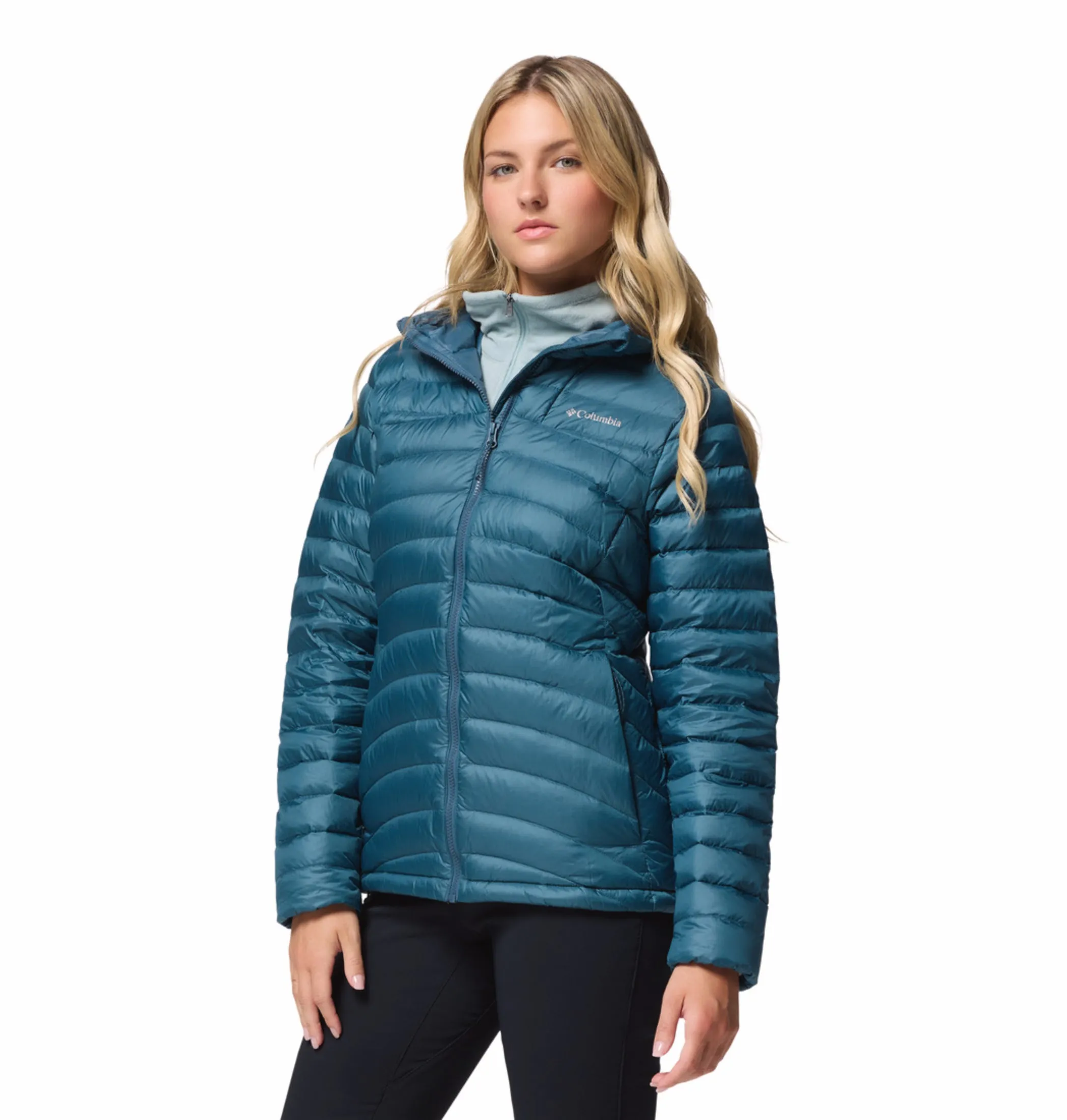 Stain Resistant Columbia Women Teal OmniShield Corelite Down Jacket