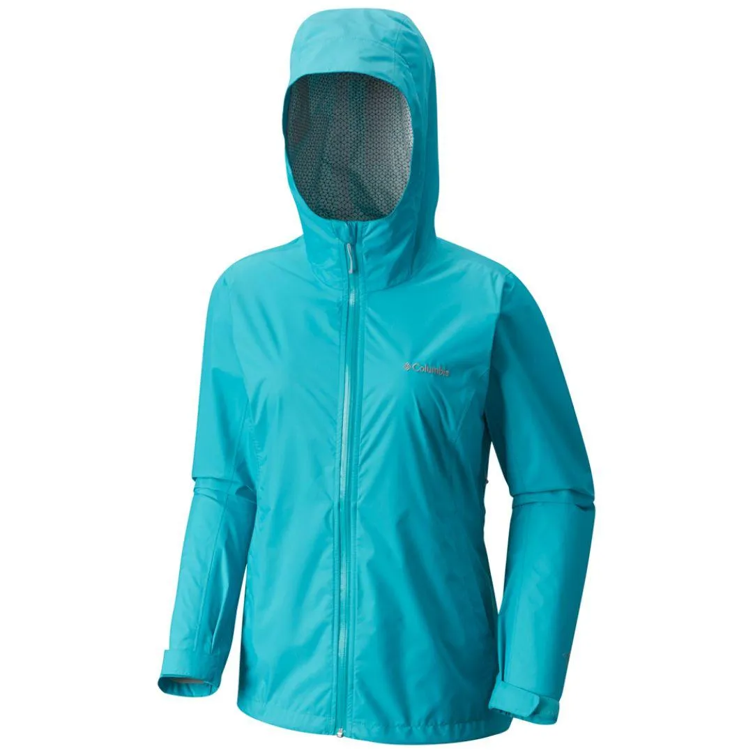 Columbia Women Yellow EvaPOURation Jacket Waterproof Fast Living Portray