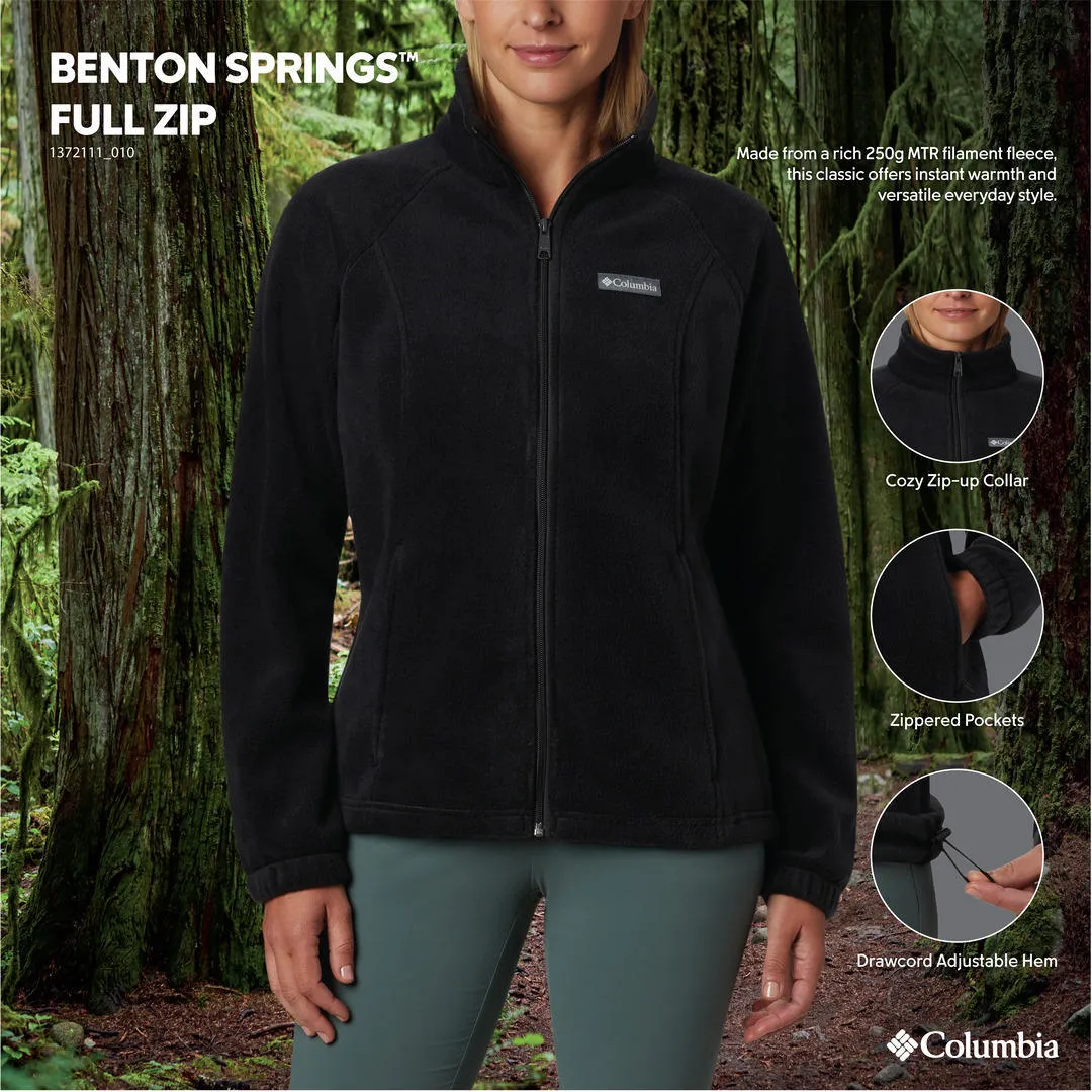 suitable for indoor activities Columbia Women Black Benton Springs Full Zip