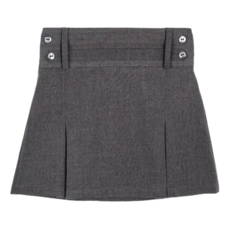 Girls Half Elastic  Front 4 Button Skirt Couture Inspired Fall Favorite
