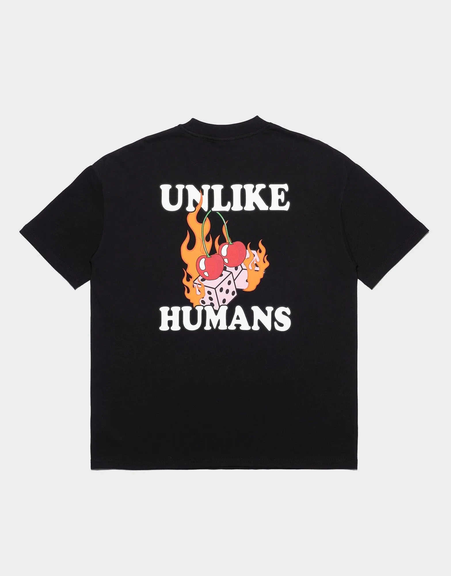 Flame Dice T-Shirt Anti Pilling Surface