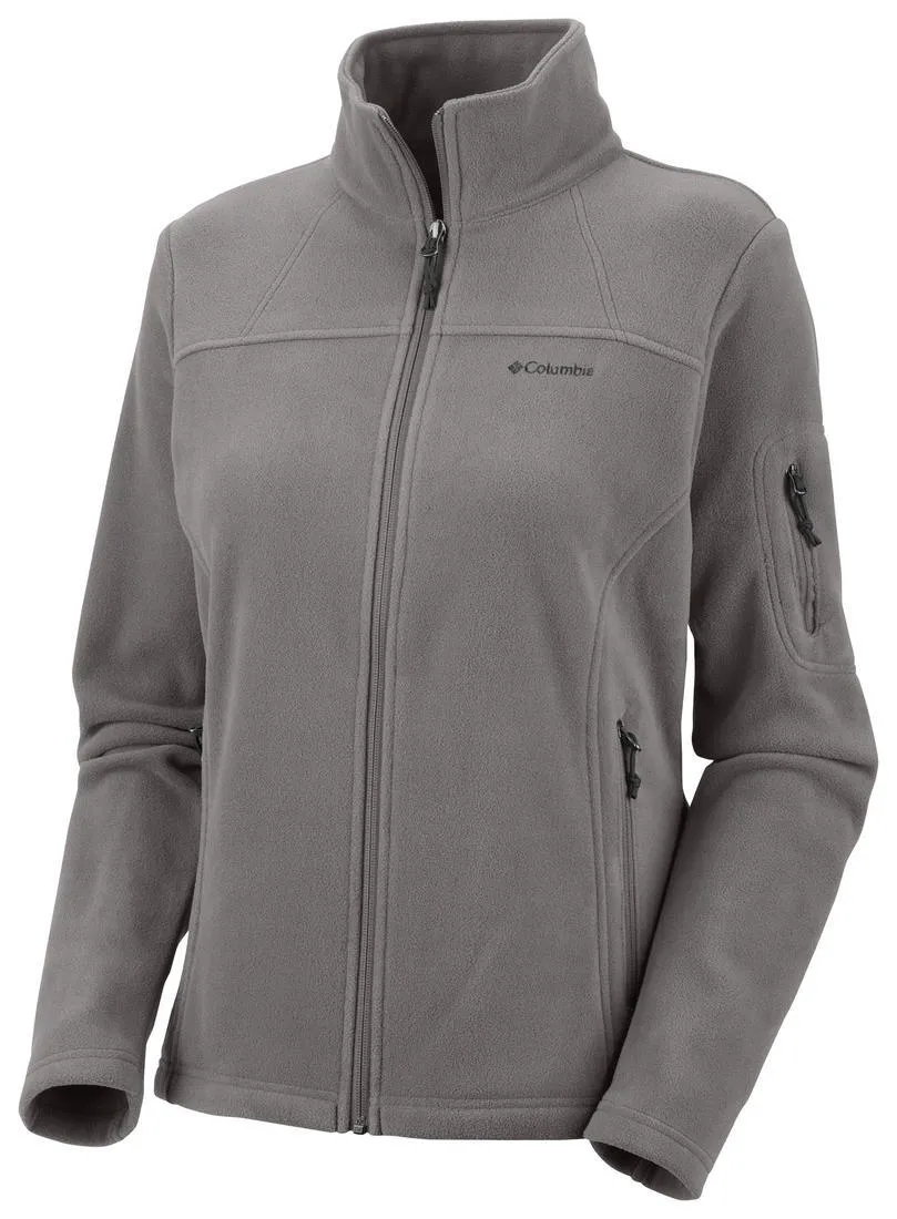 Tapered Silhouette Outdoor Fashion Columbia Women Black Fast Trek II Full Zip Fleece Jacket