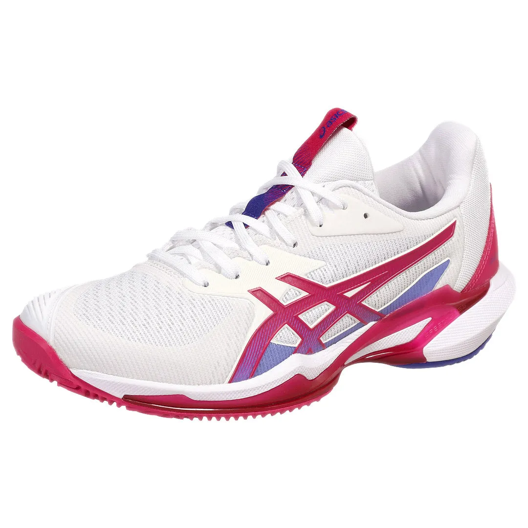 Asics Women's Solution Speed FF 3 - Clay - White/Bright Rose Soft Padding Recreational Use