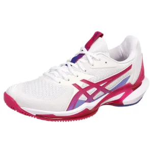 Asics Women's Solution Speed FF 3 - Clay - White/Bright Rose Soft Padding Recreational Use