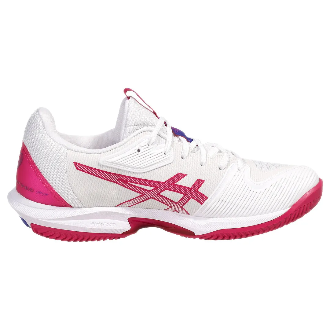 Dual Density Outsole Orthopedic Friendly Footbed Asics Women's Solution Speed FF 3 - Clay - White/Bright Rose