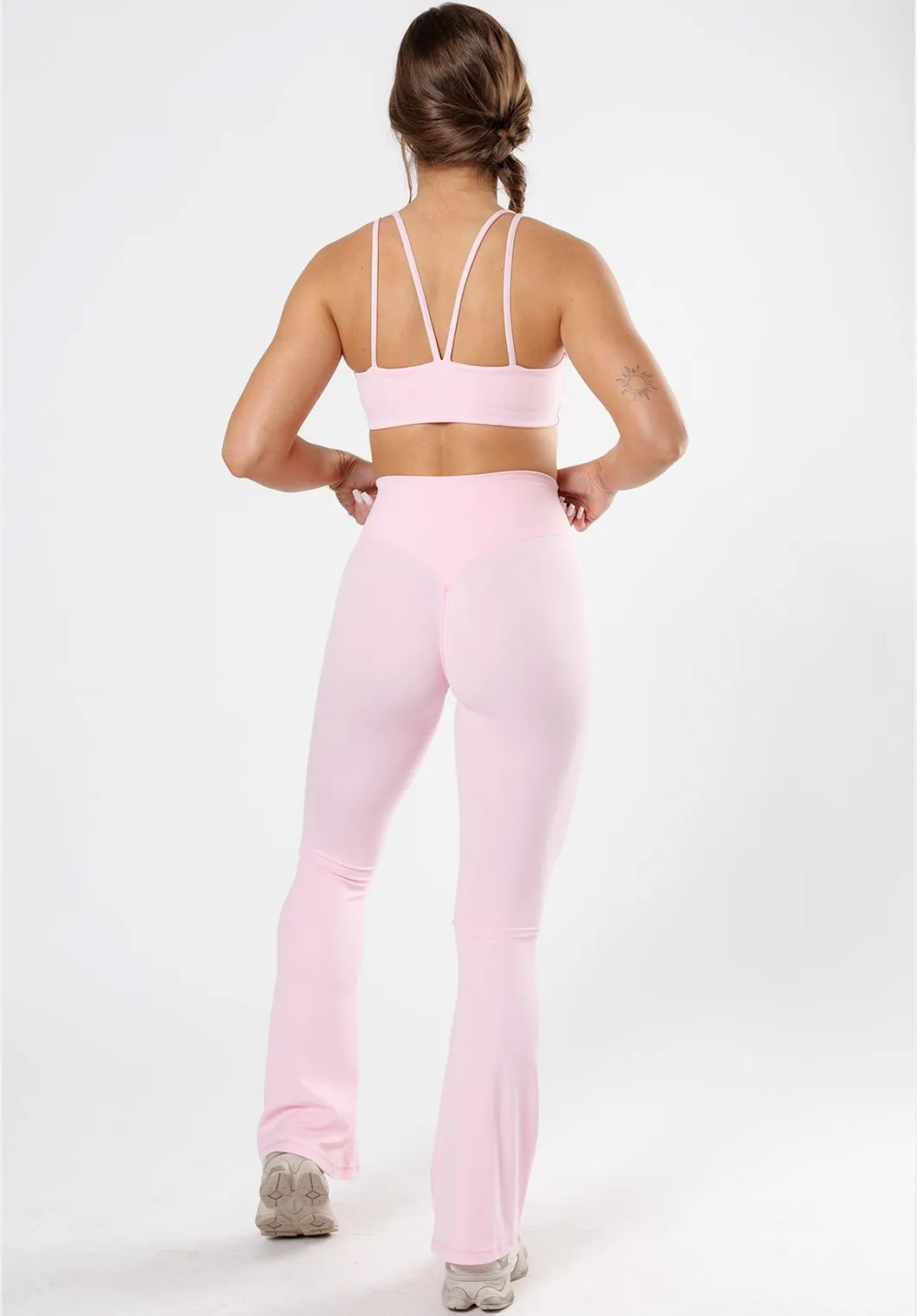 RecStretch Original Sculptseam? Plus Essential Flare Legging 34" Pink Opal Light Stretch Fit