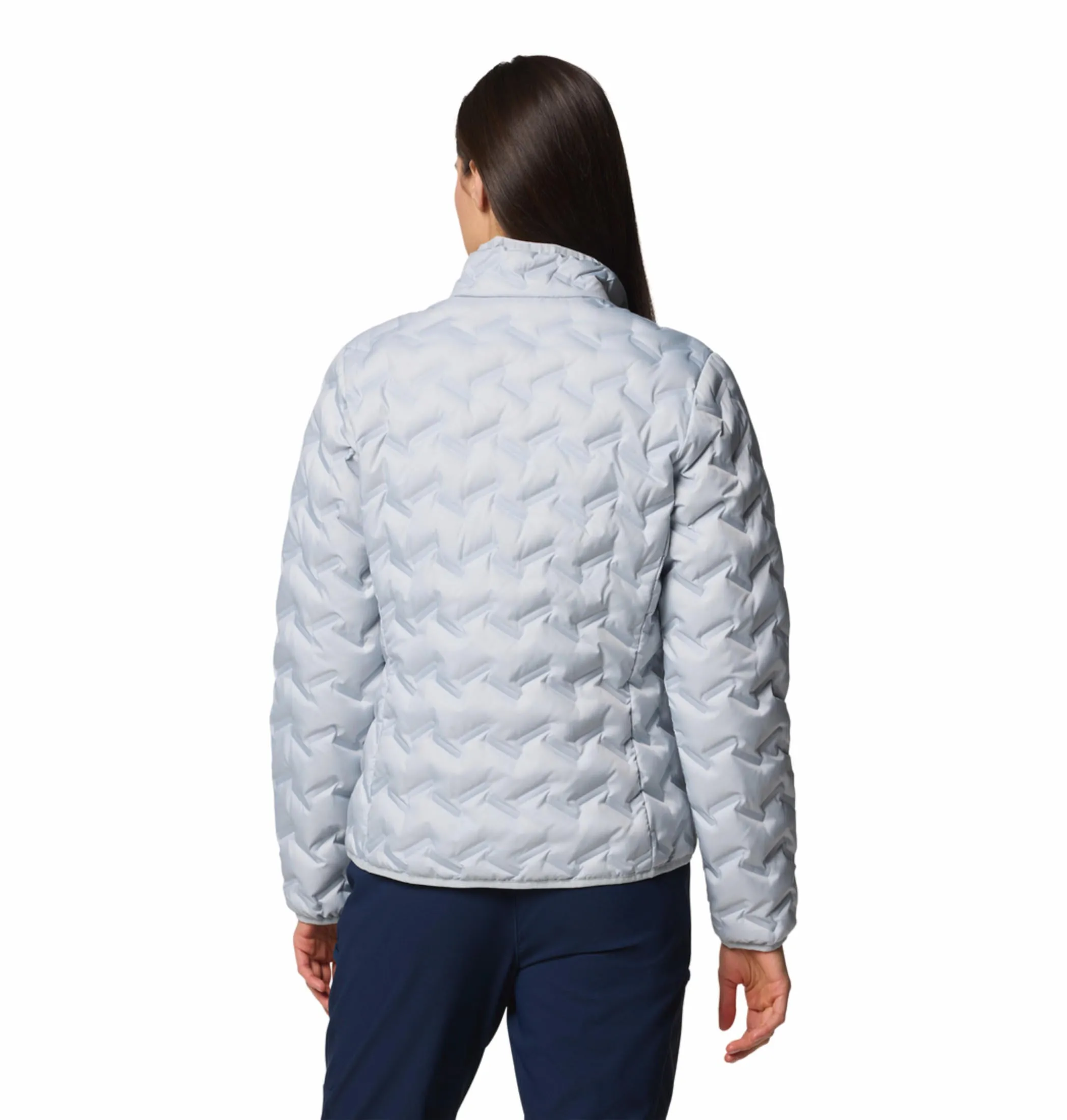 Hiking Jacket Tear Resistant Columbia Women Grey Delta Ridge II Down Jacket