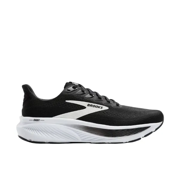 Brooks Women's Ghost 17 Wide Black/White polyester - upper shoes