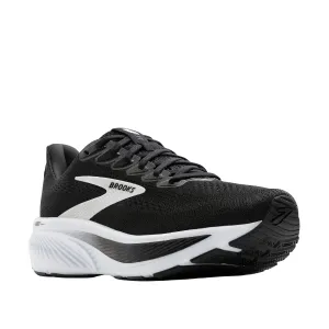perforated - design logo - rhinestoned shoes Brooks Women's Ghost 17 Wide Black/White