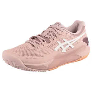 Customizable Insole Dynamic Sole Asics Women's Gel-Resolution 9 - Clay - Watershed Rose/White
