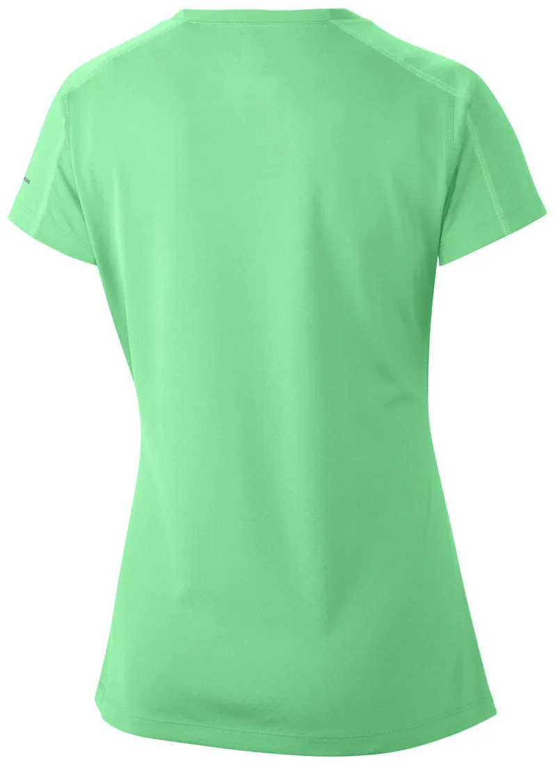Columbia Women Green Zero Rules Short Sleeve Shirt (Sun Protection) baby shower