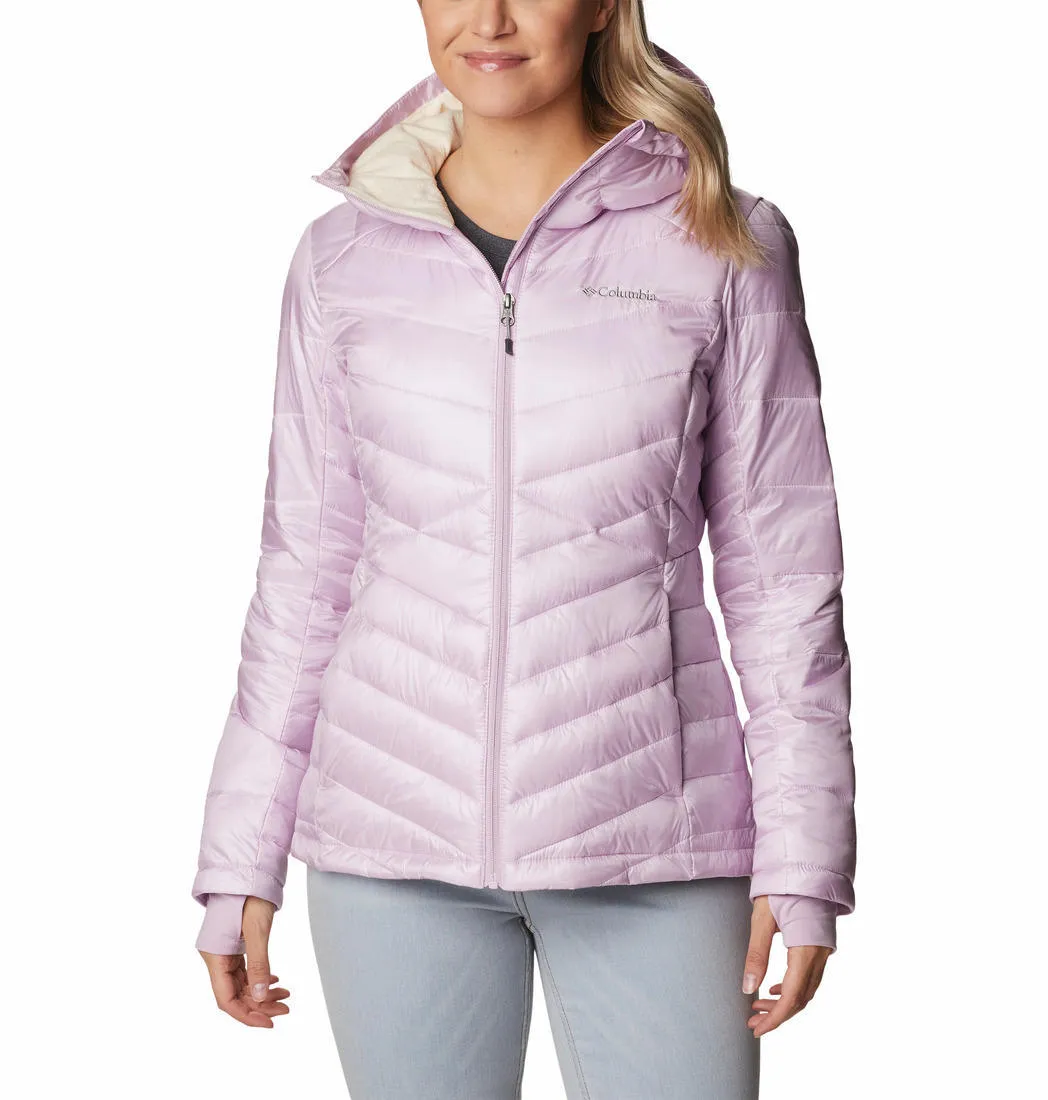 Columbia Women Purple Joy Peak Hooded Jacket Adaptive Climate Control waiters