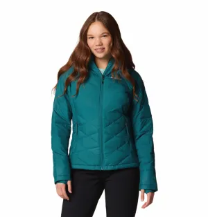 High Collar Design Columbia Women Blue Heavenly Hooded Jacket