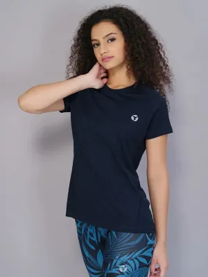 Easy Fit Wear Women Solid Slim Fit Crew Neck T-shirt with TECHNO COOL