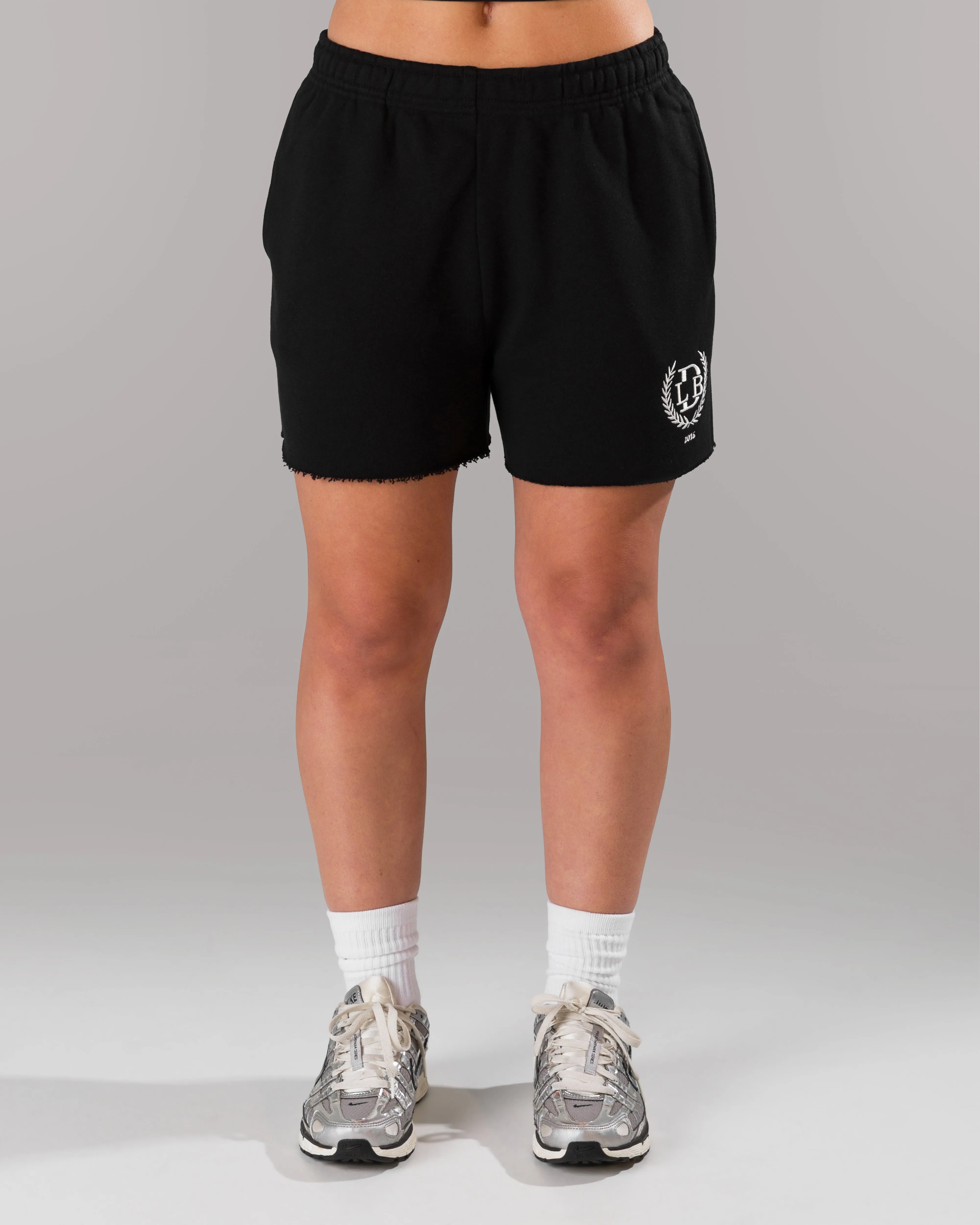 Core Sweat Short - Black Animal Print Weekend Comfort