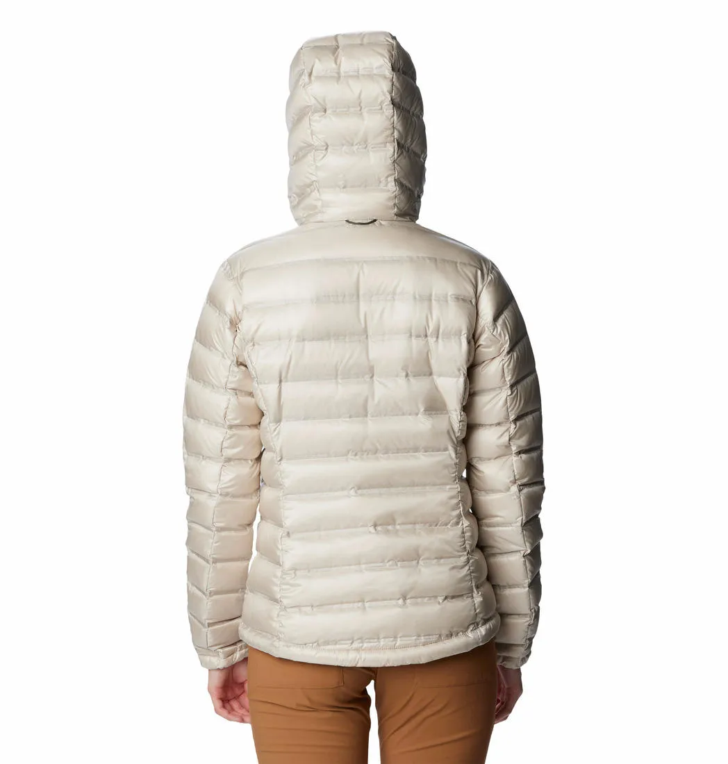Heat Regulating Technology Columbia Women Brown Pebble Peak Down Hooded Jacket