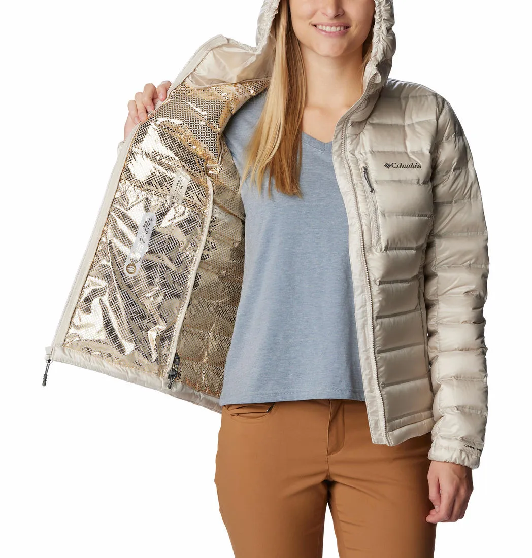 Adventure Gear Columbia Women Brown Pebble Peak Down Hooded Jacket