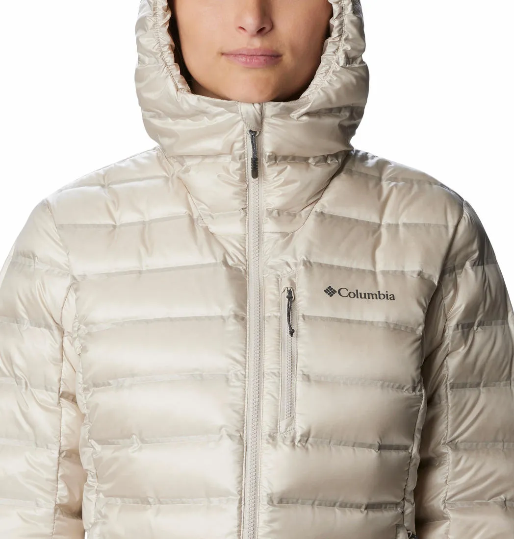 Thermal Comfort Breathable fabric Columbia Women Brown Pebble Peak Down Hooded Jacket