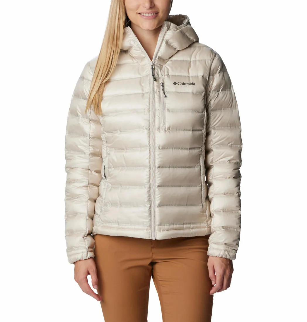 Maximize Insulated Shield Columbia Women Brown Pebble Peak Down Hooded Jacket