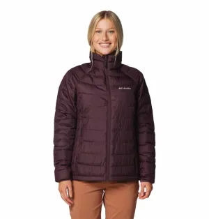Faux Fur Flexible Zipper System Columbia Women Maroon OmniHeat Reflective Powder Lite II Down Jacket