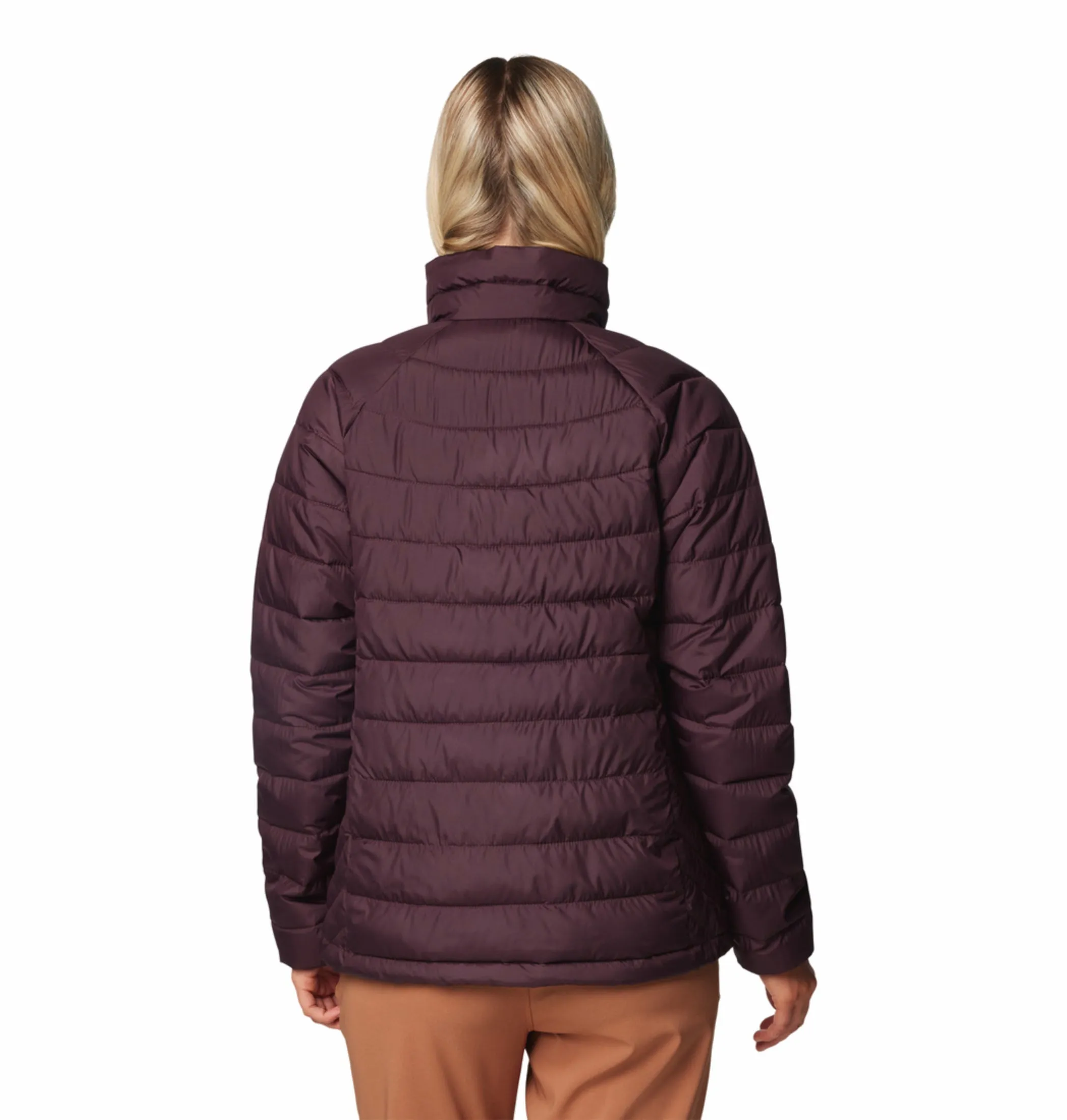 Columbia Women Maroon OmniHeat Reflective Powder Lite II Down Jacket Functional