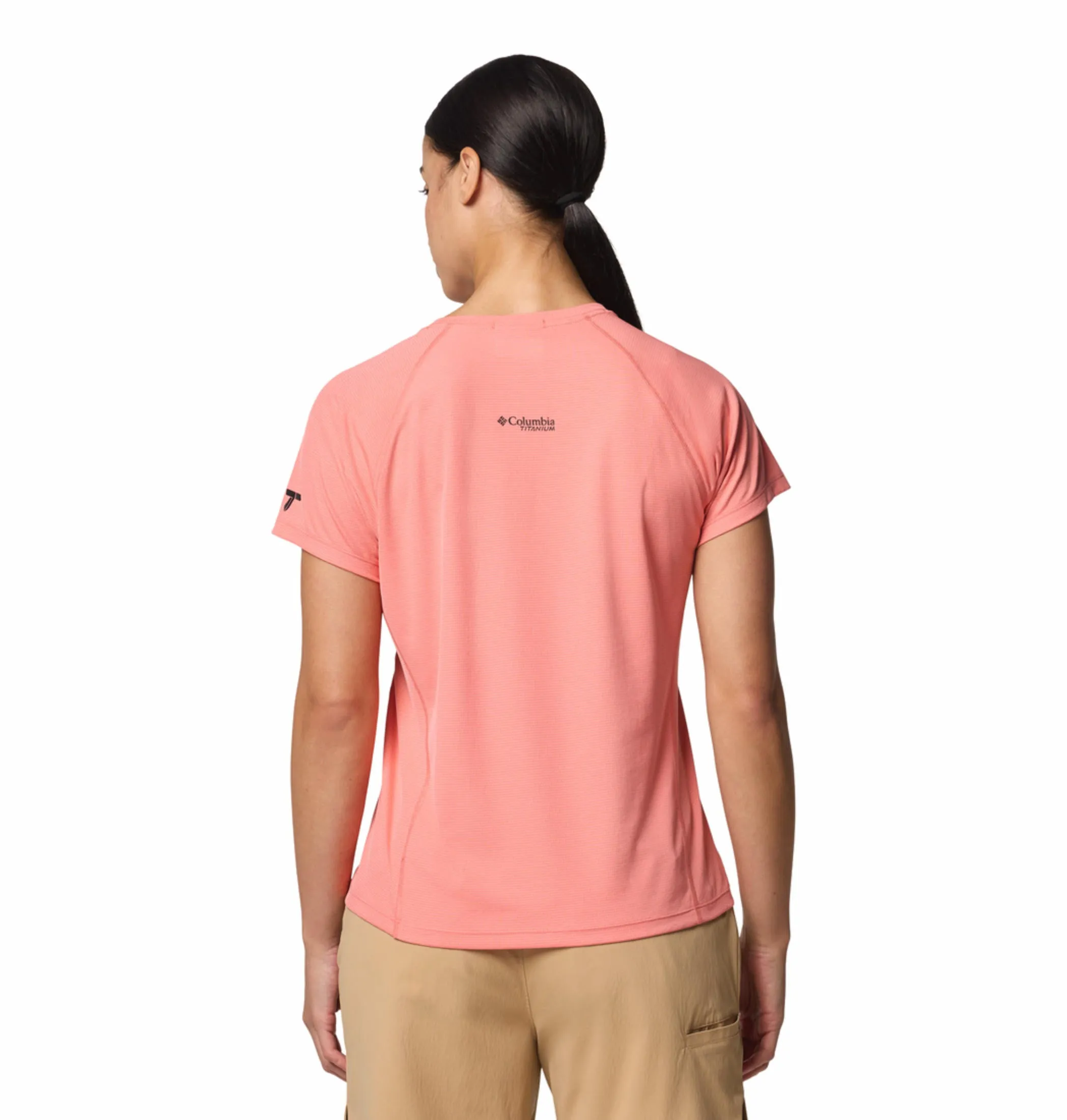 Columbia Women Pink Cirque River Pro SS Crew Versatile Comfort Oeko Tex Certified