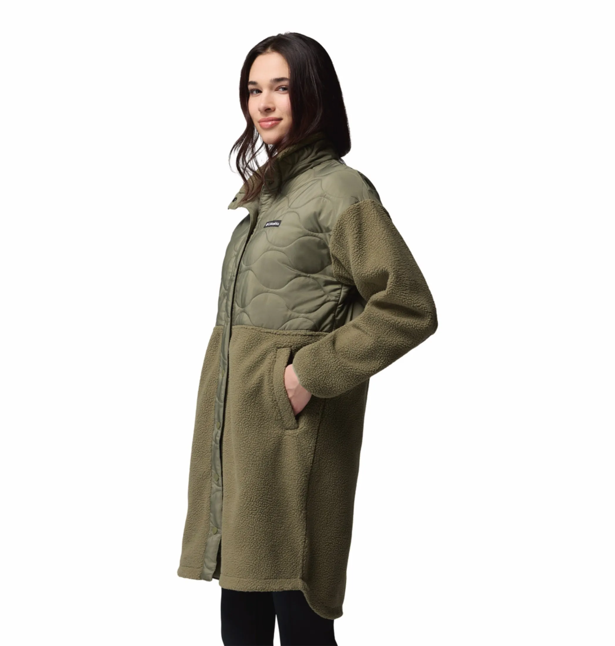 Strategy Smooth Zipper Action Columbia Women Green Cloud Point Fleece Jacket