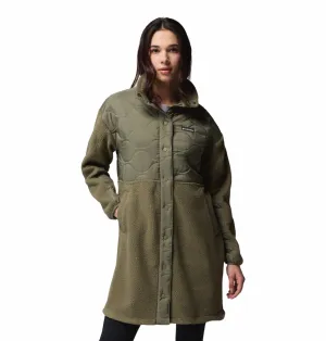 Columbia Women Green Cloud Point Fleece Jacket Listen Airflow channels