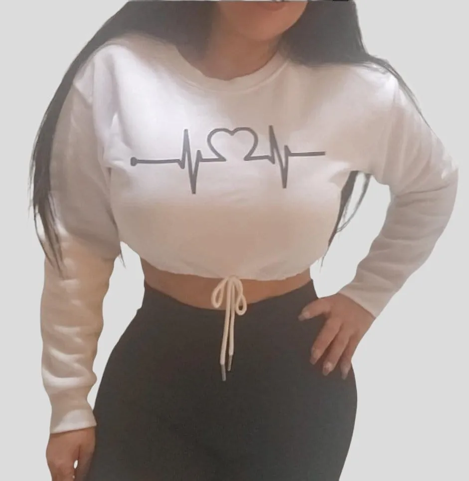 Quick Dry Material Seasonal Smart Cotton sports t-shirt, long sleeves, white with design