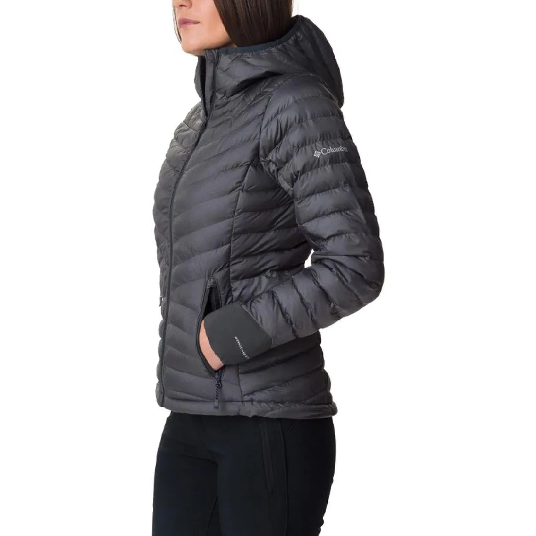 Columbia Women Black Windgates Hooded Jacket Backpack friendly suitable for fashion contests