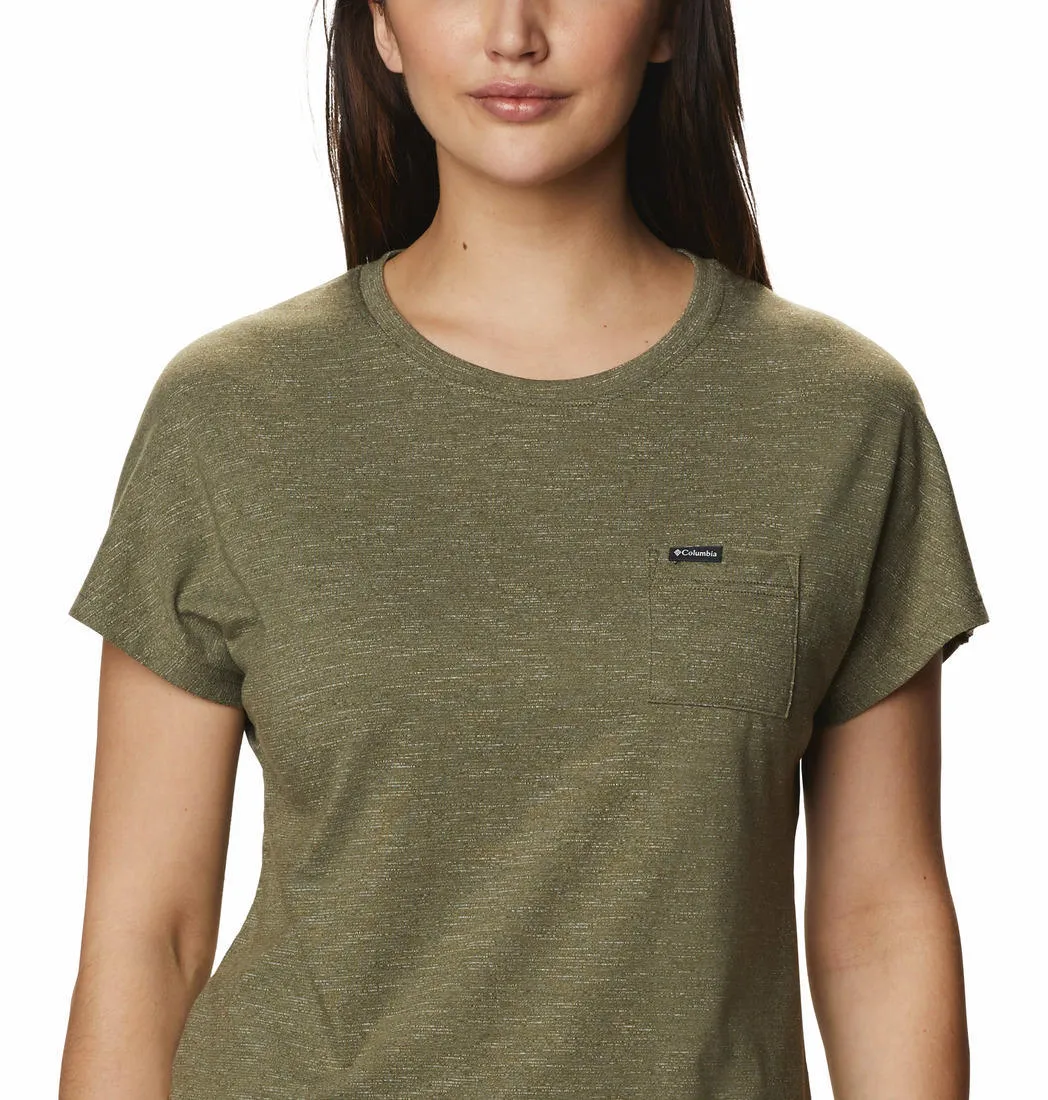 UPF Rated Fabric Neutral Color Columbia Women Green Cades Cape Tee