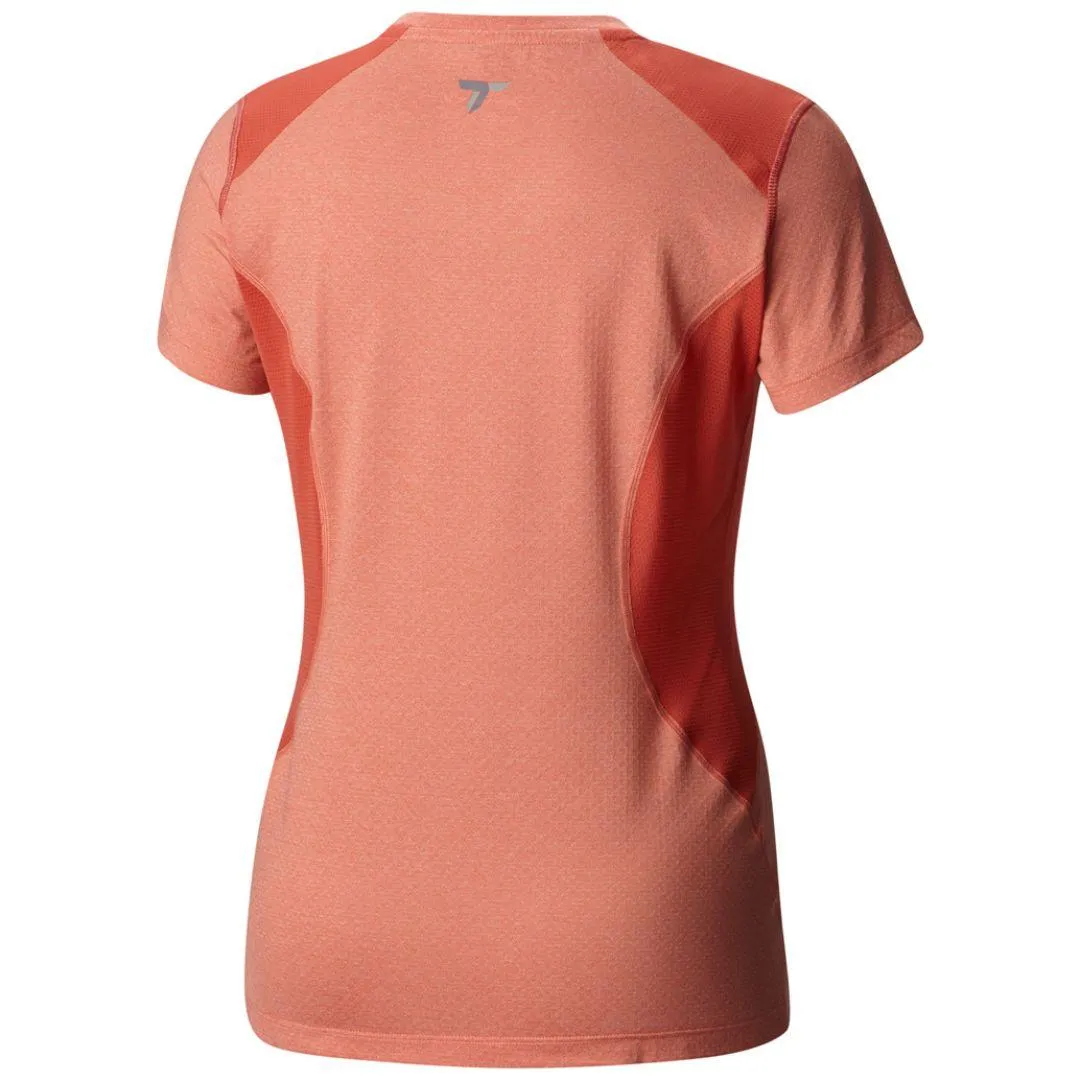 Columbia Women Peach Titan Ice Short Sleeve Shirt Quick Drying