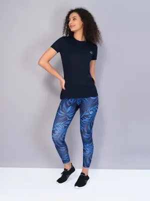 Cool and casual Trendy Design Women Solid Slim Fit Crew Neck T-shirt with TECHNO COOL
