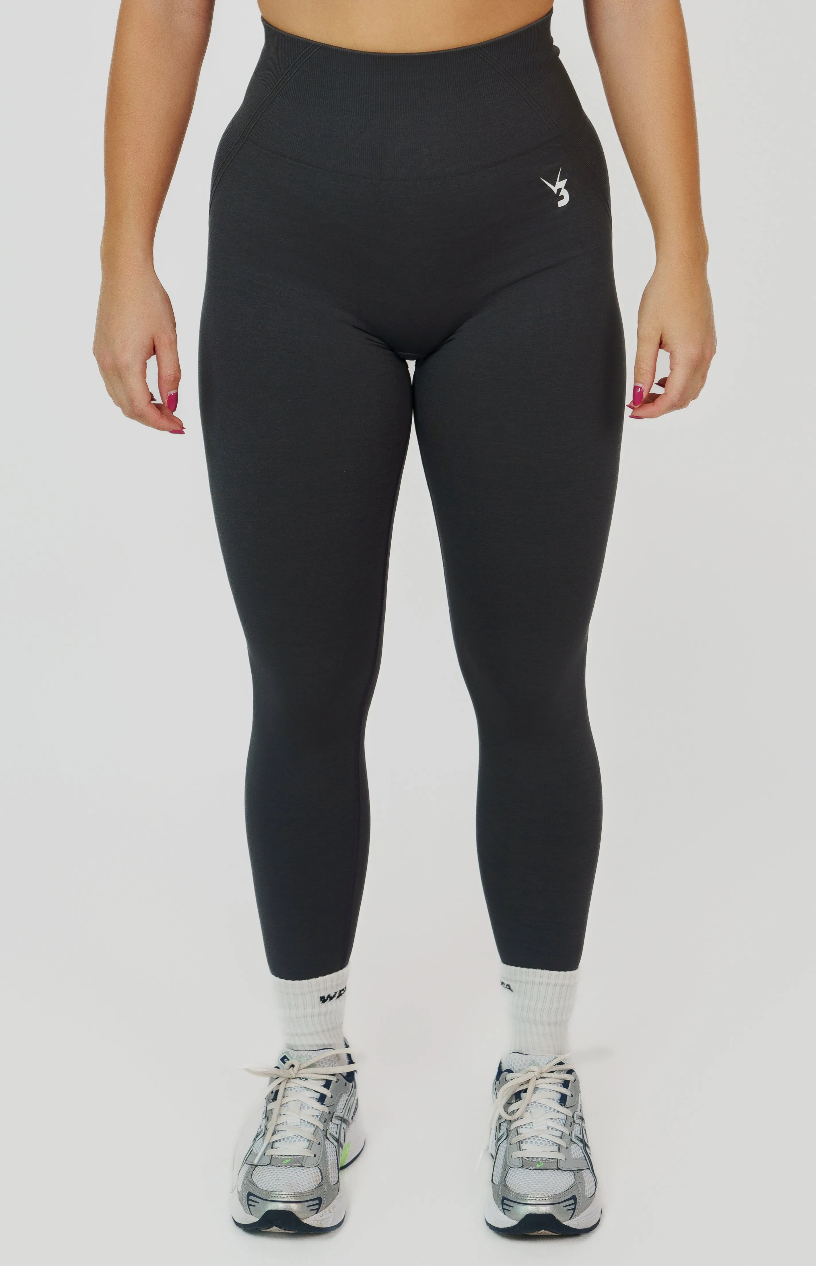 Stretch Wear Beginner Level Holiday Outfit Tempo Seamless Scrunch Leggings - Slate Grey