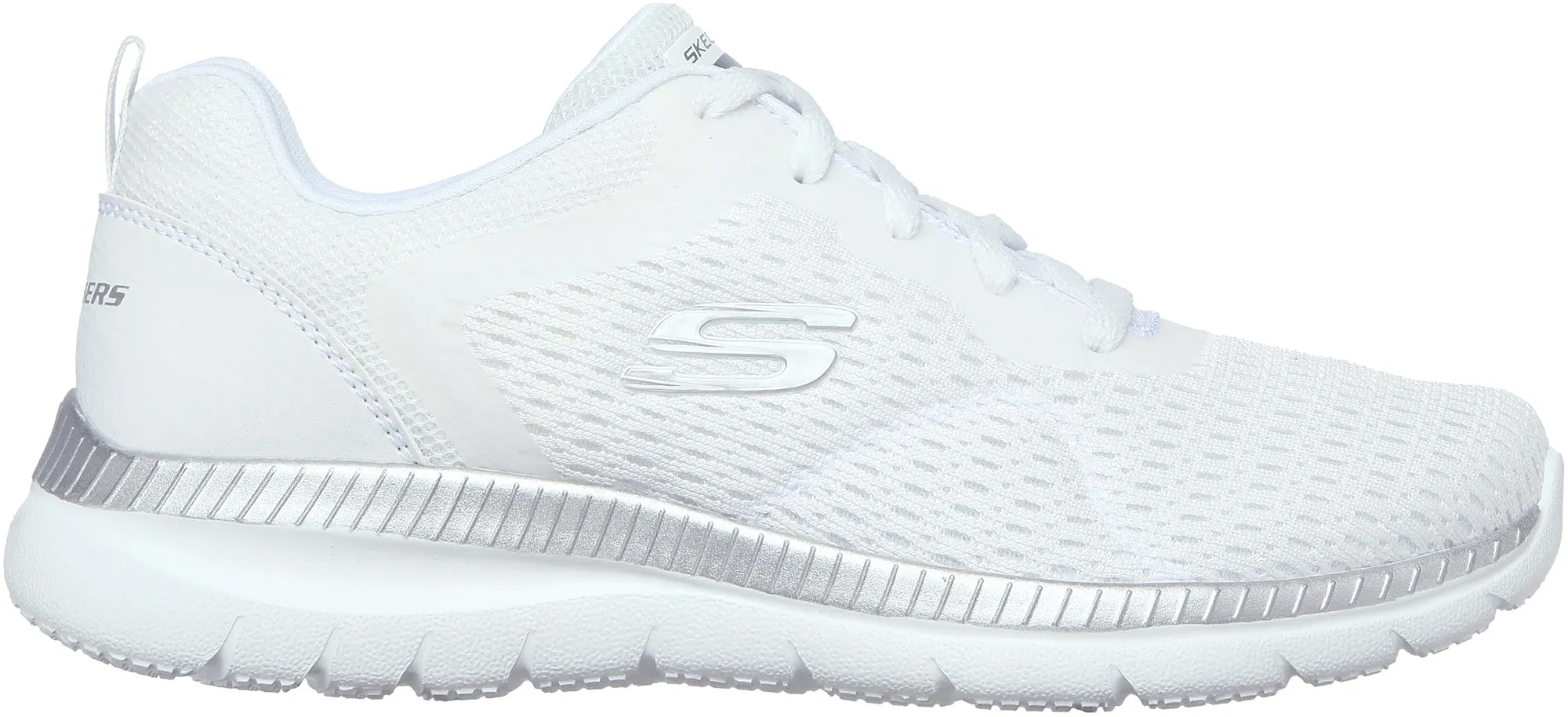 Comfort footbed Rock Guard Skechers Bountiful Womens Training Shoes - White