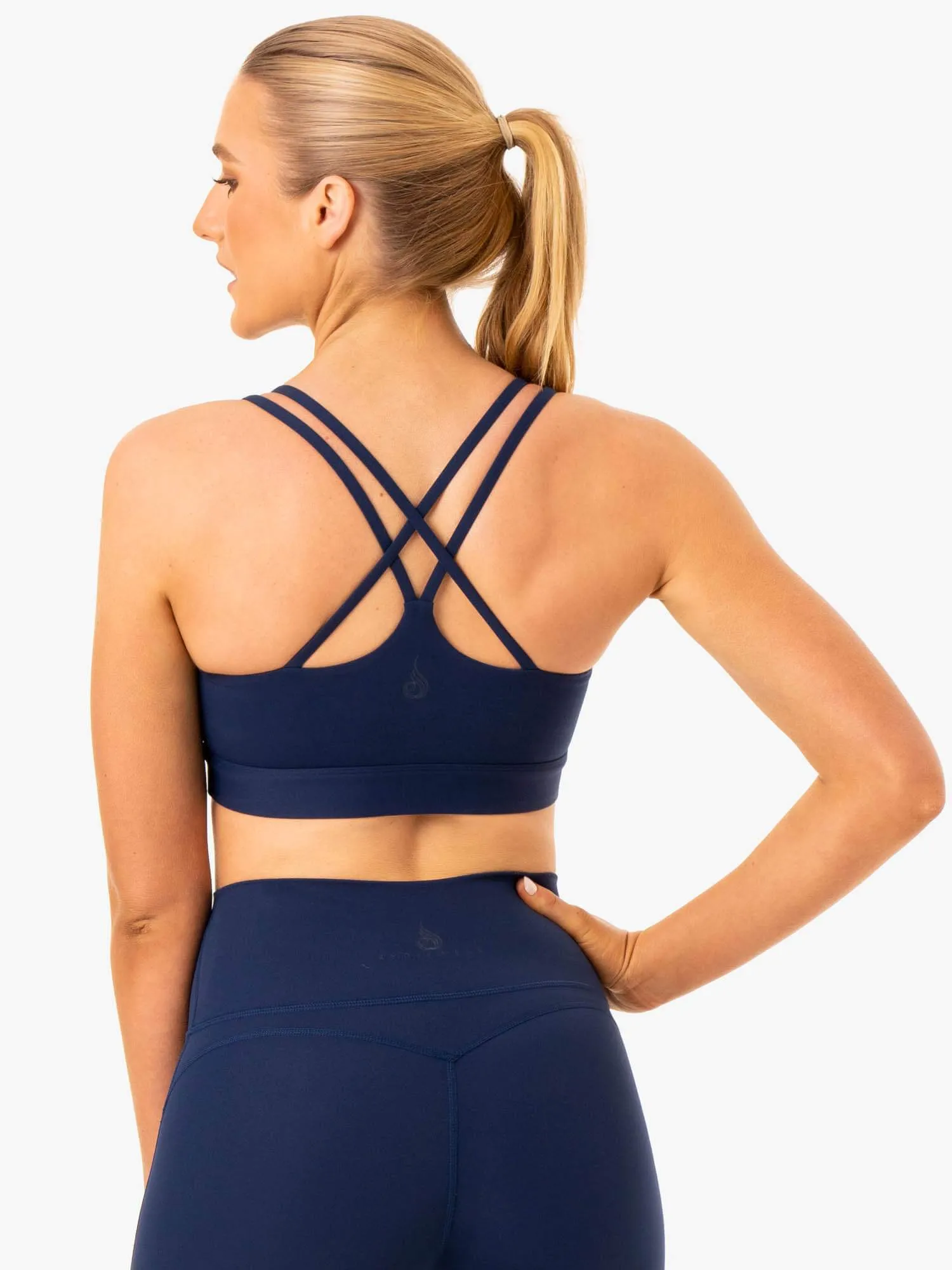 Striped activewear Racerback seams NKD Align Sports Bra - Navy