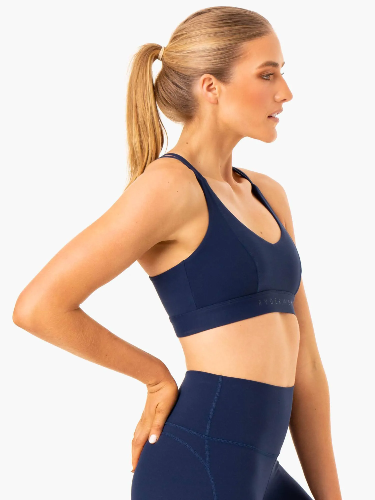 Decorated NKD Align Sports Bra - Navy