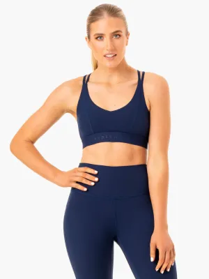 NKD Align Sports Bra - Navy Pre-workout preparation versatile material