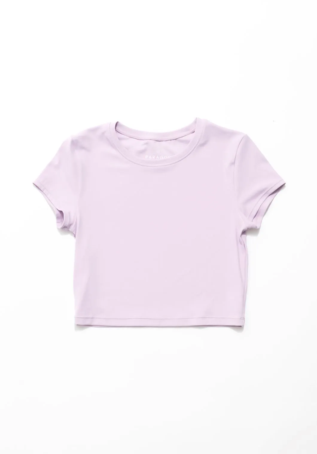 RecStretch? Short Sleeve Crop Pastel Lilac Leisure Wear Comfy Layer Wear