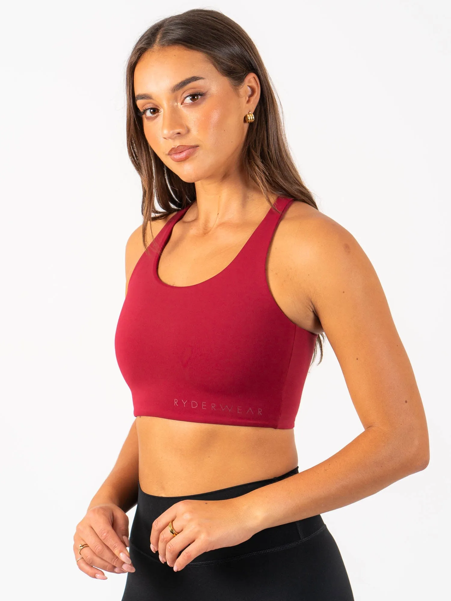 NKD Sports Bra - Berry Red Medium Supportive Design