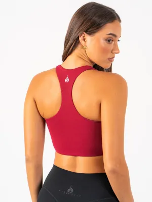 NKD Sports Bra - Berry Red Adjustable Comfort during sports