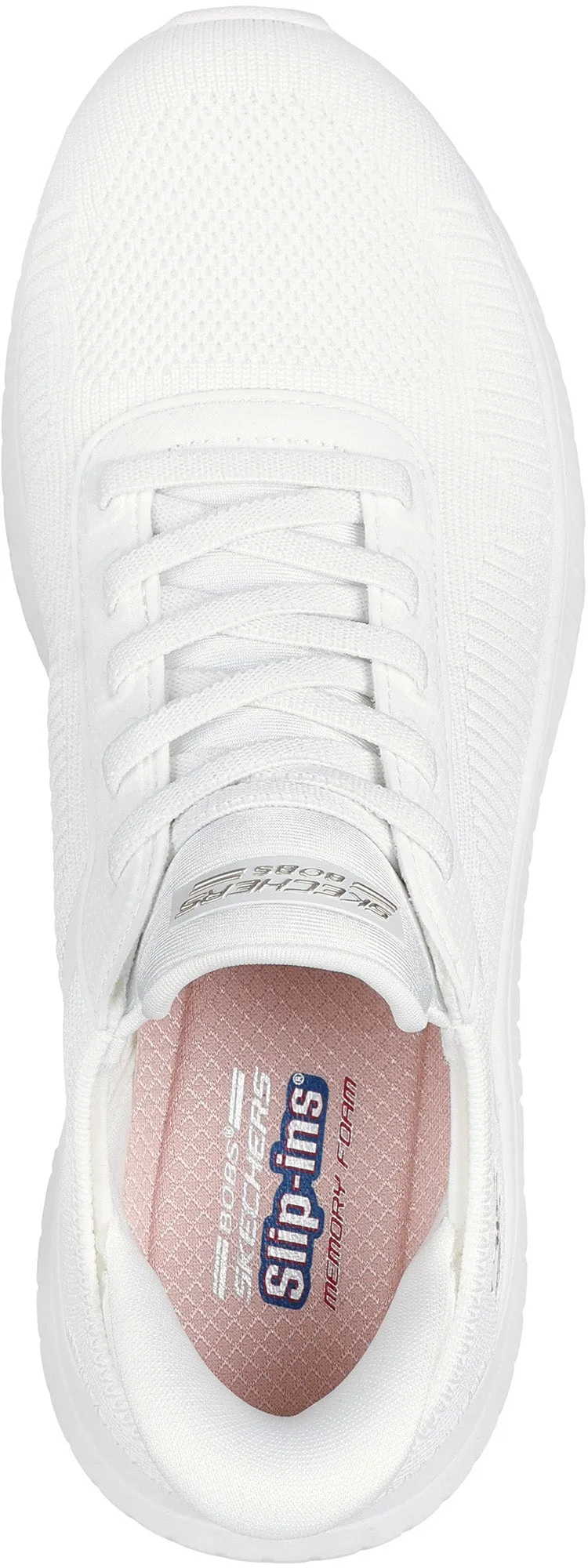 Skechers BOBS Sport Squad Chaos Womens Training Shoes - White High Rebound Midsole Quick Fit