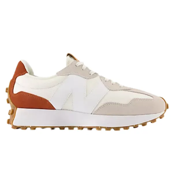soft - lining New Balance Women's 327 White/Brown