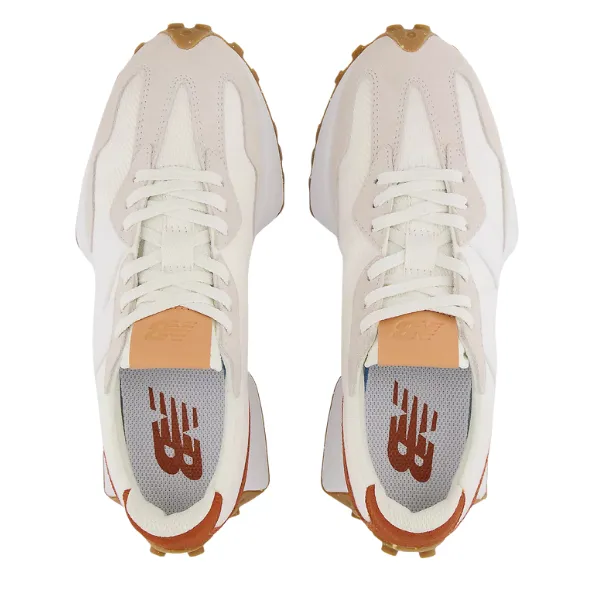 New Balance Women's 327 White/Brown strength - training running shoes