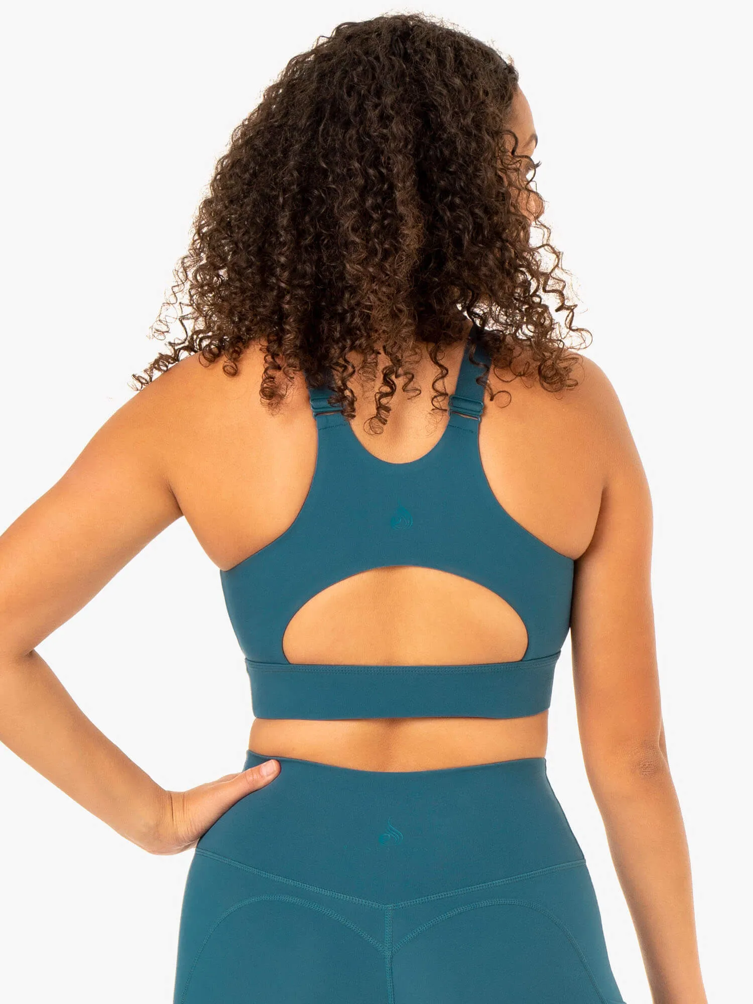 Soft Padding Easy Comfort Reset High Impact Sports Bra - Teal