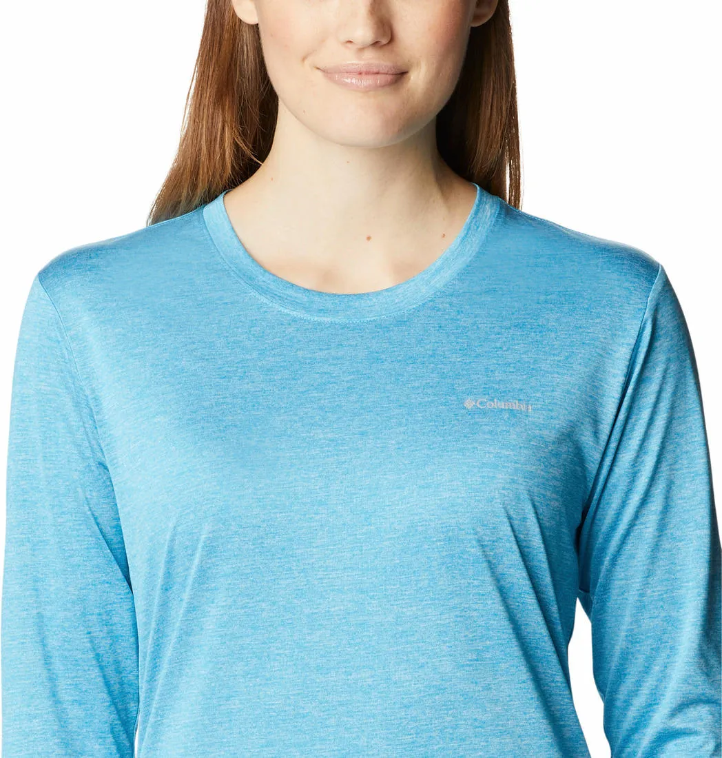 Columbia Women Blue Columbia Hike LS Shirt Pocket Reinforcement