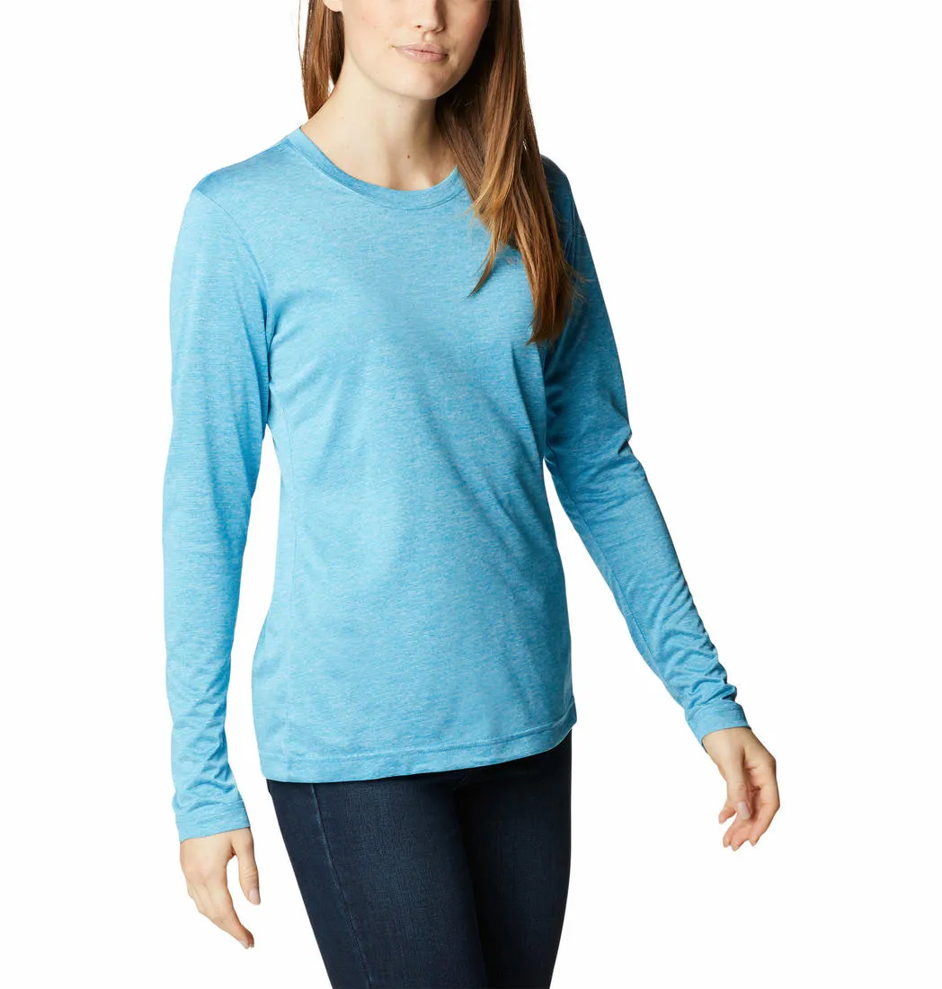 Columbia Women Blue Columbia Hike LS Shirt Layered Sleeve Construction