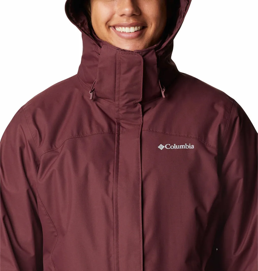 Columbia Women Red Bugaboo II Fleece Interchange Jacket Stroll Non Irritating Lining