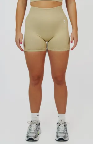 tumble dry Relaxed Look Form Seamless Scrunch Shorts -  Light Camel